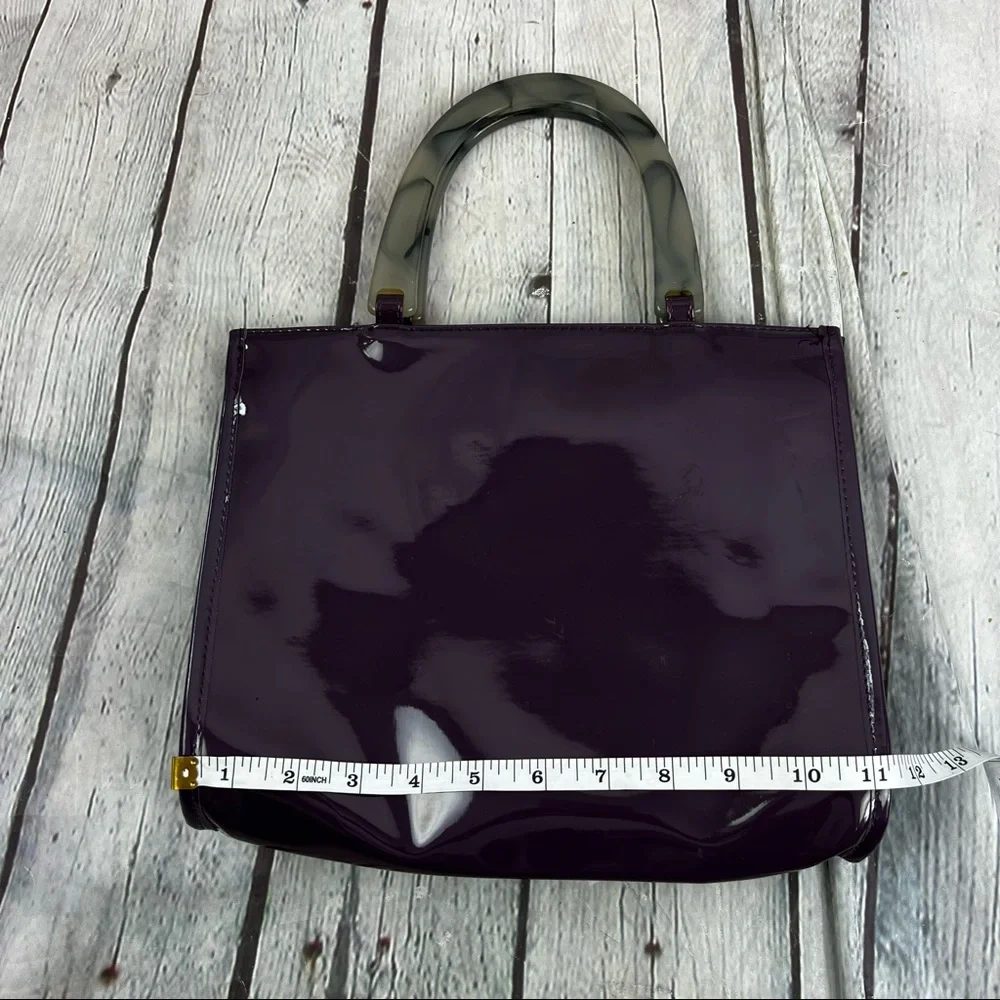 Neiman Marcus Patent Purple Mini Tote